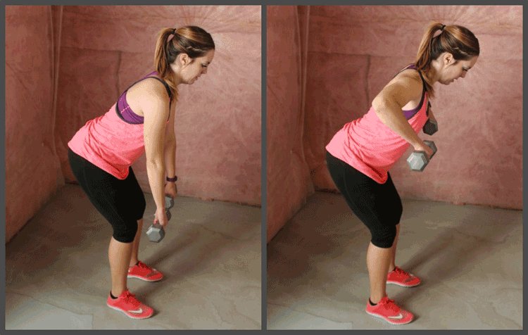 Bent-over Dumbbell Rows 