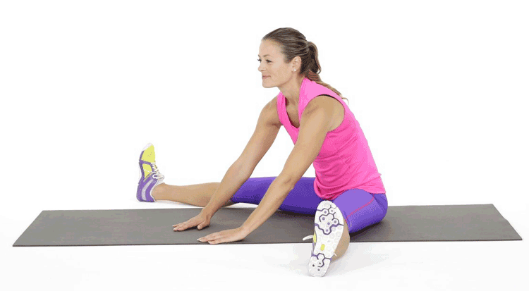 Seated straddle stretch