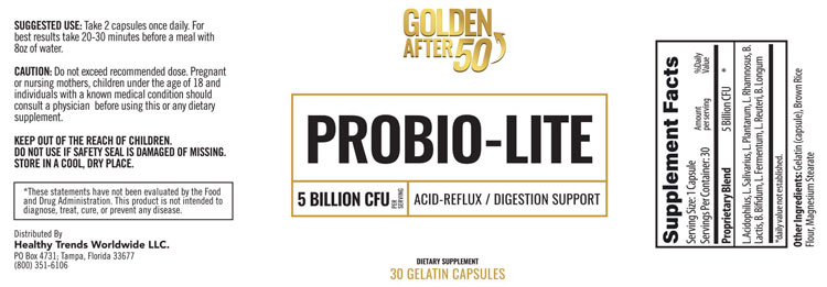 Probio-Lite Supplement Fact