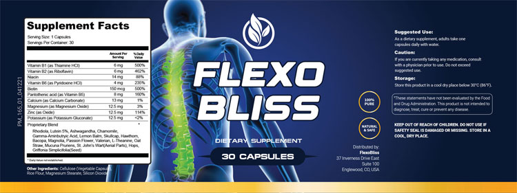 FlexoBliss Supplement Facts