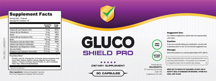 Gluco-Shield-Pro-Supplement-Facts