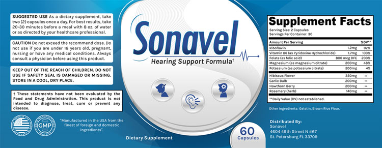 Sonavel Supplement Facts