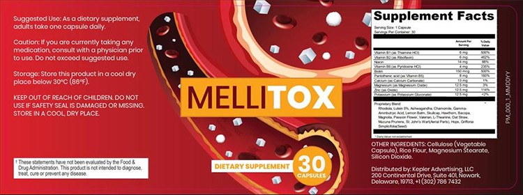 Mellitox Supplement Facts