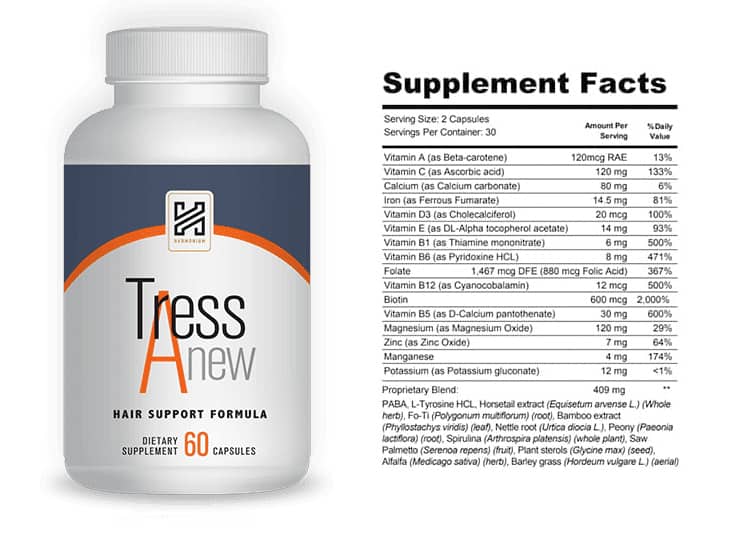 TressAnew Supplement Facts