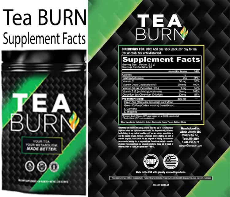 Tea BURN Supplement Facts