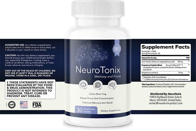 NeuroTonix Ingredients