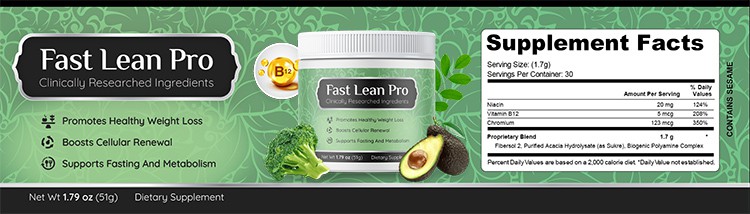 Fast Lean Pro Supplement Facts